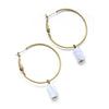 Tiny Blue Lace Hoop Earrings - Coastal Collection
