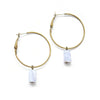 Tiny Blue Lace Hoop Earrings - Coastal Collection