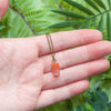 Tiny Carnelian Necklace size