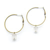 Tiny Quartz Hoop Earrings