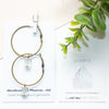 Tiny Quartz Hoop Earrings