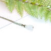 Tiny Rainbow Moonstone Necklace Side