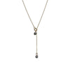 Tourmilinated Quartz Lariat Necklace - Crystal Healing Jewelry