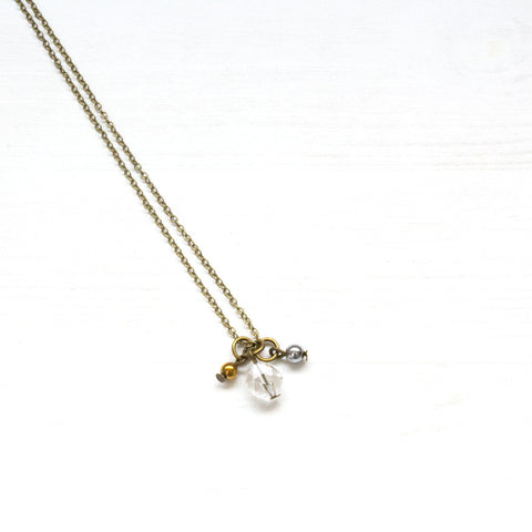 Triple Bead Drop Choker - Natural Gemstone Jewelry