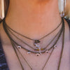 Triple Bead Drop Choker - Natural Gemstone Jewelry