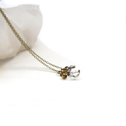 Triple Bead Drop Choker - Natural Gemstone Jewelry