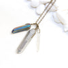 Triple Crystal Necklace - Raw Crystal Jewelry