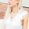 Dainty Lapis Lazuli Bar Necklace