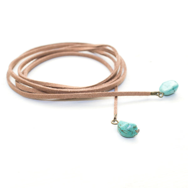 Turquoise Gemstone Wrap - Vegan Jewelry