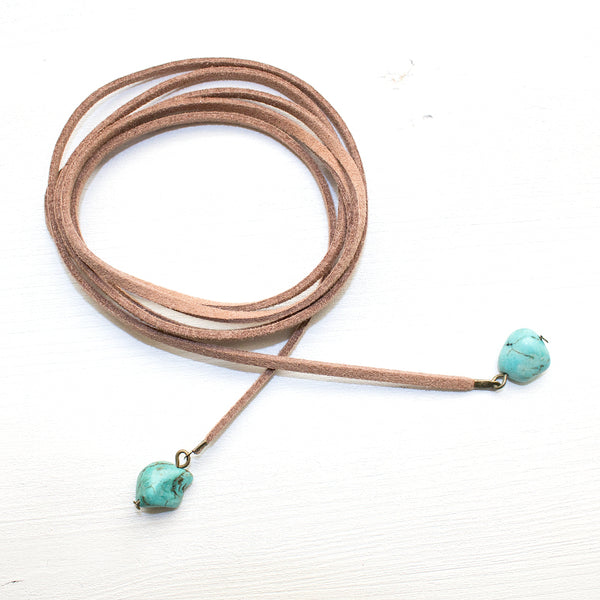 Turquoise Gemstone Wrap - Vegan Jewelry
