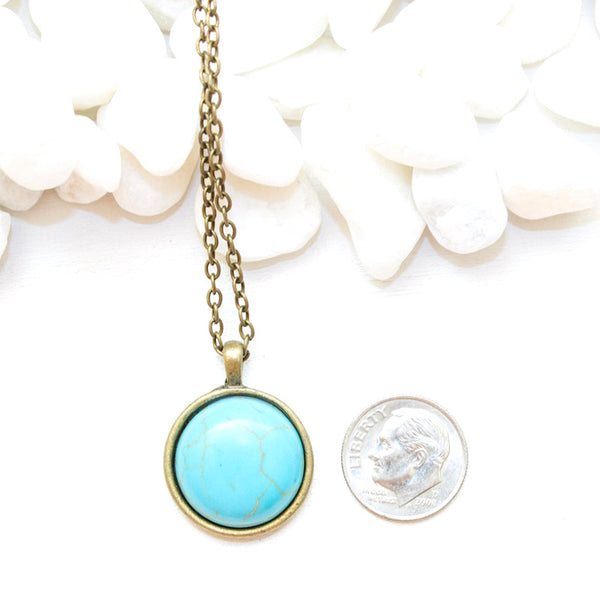 Turquoise Gemstone Necklace - Natural Gemstone Jewelry