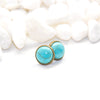 Turquoise Post Earrings - Natural Gemstone Jewelry