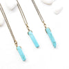 Mini Turquoise Spike Necklace - Natural Gemstone and Raw Crystal Jewelry