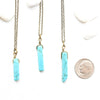 Mini Turquoise Spike Necklace - Natural Gemstone and Raw Crystal Jewelry