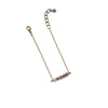 Dainty Amethyst Bar Bracelet