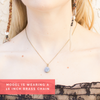 Mini Round Blue Druzy Necklace
