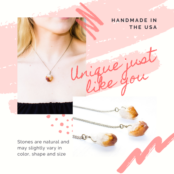 Mini Citrine Cone Necklace