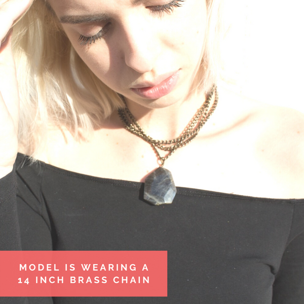 Labradorite Choker - Triple Chain