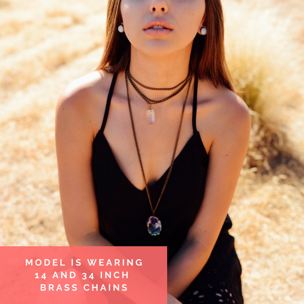 Large Crystal Point Choker - Triple Chain