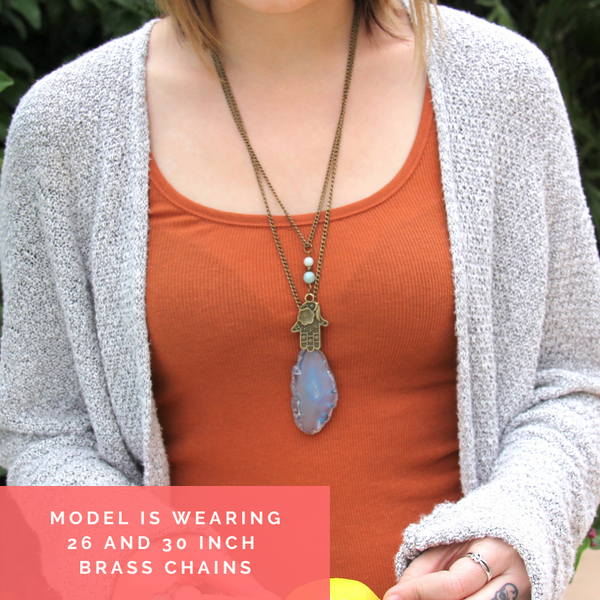 Hamsa and Amazonite Necklace