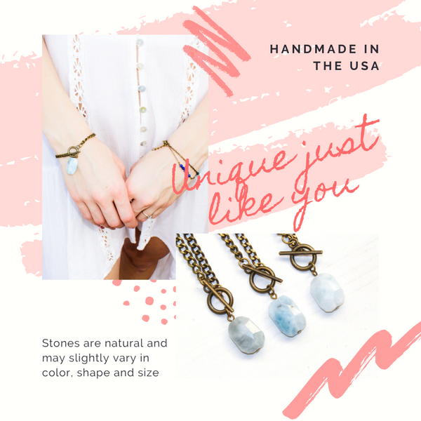 Aquamarine Toggle Bracelet