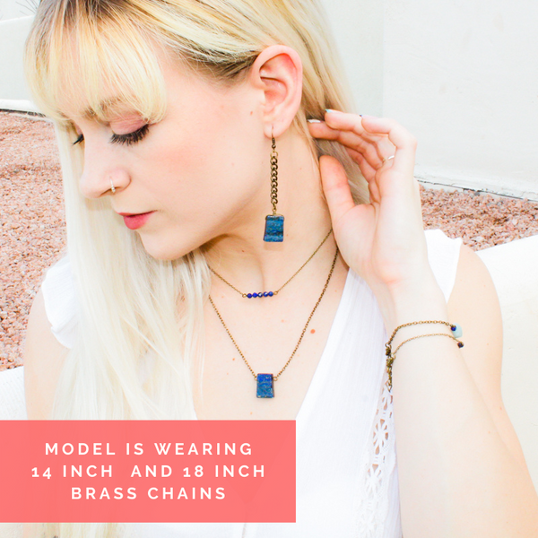 Lapis Lazuli Geometric Necklace